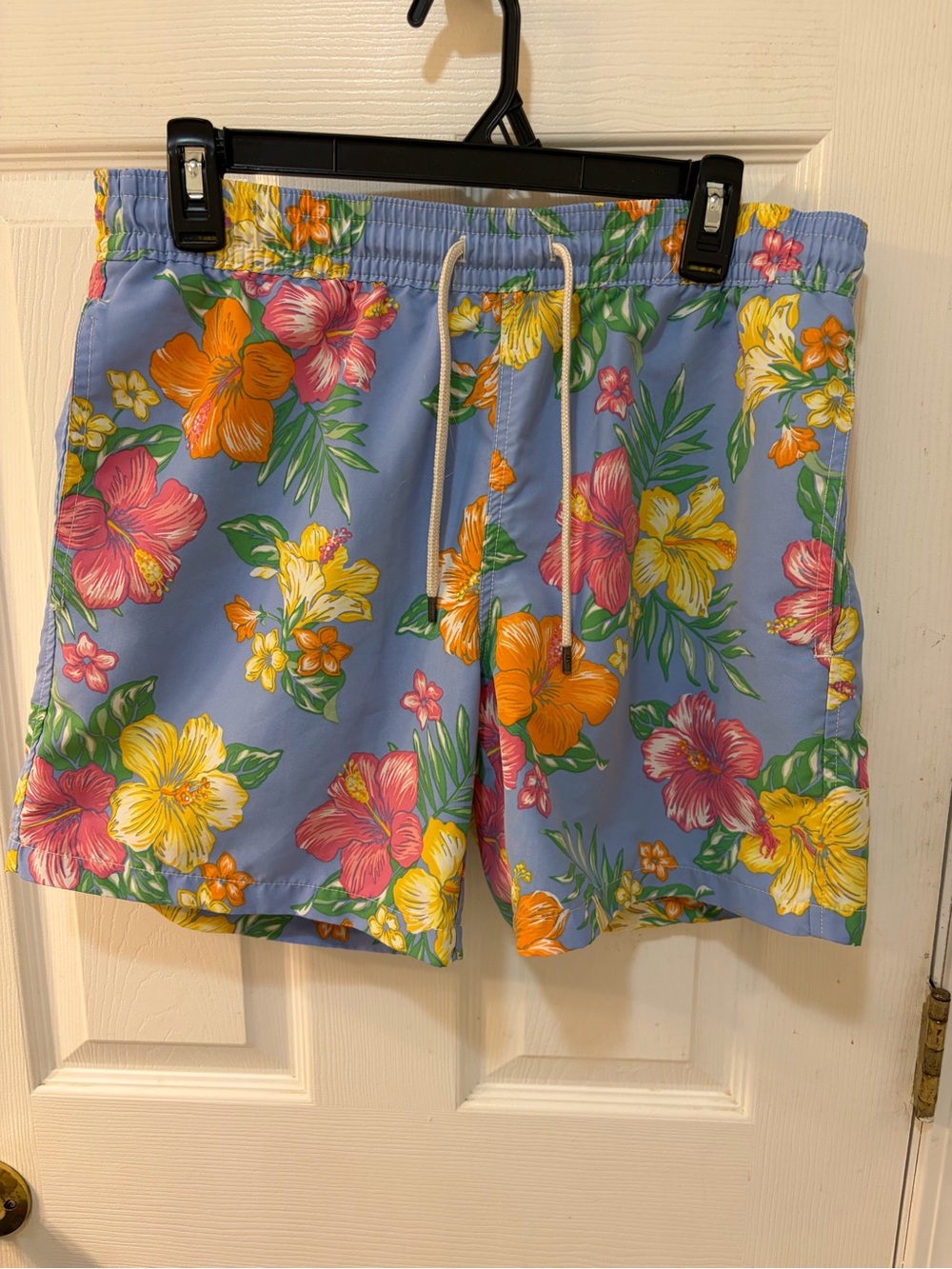 Polo by Ralph Lauren Blue Tropical Floral Swim Trunks